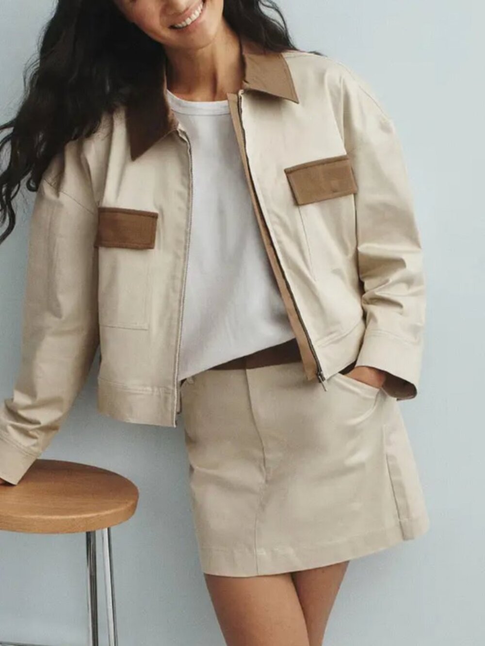 Favorite Daughter Monica Mini Skirt XS/M/L Beige Khaki
